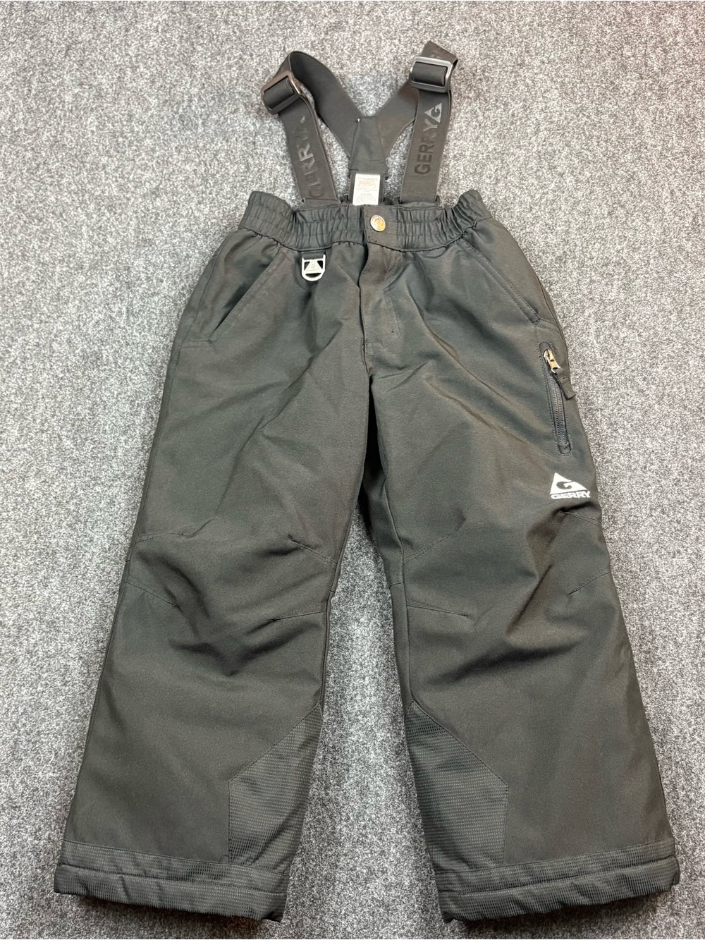Gerry Snow Ski Pants With Adjustable Removable Suspenders Black Kids XS 5/6